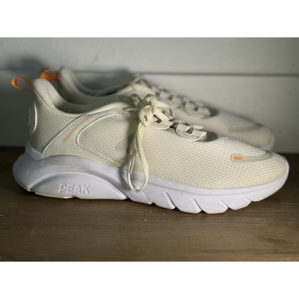 Peak Men's Running Shoes E13418H - Cream Beige Athletic Shoes Size 8.5